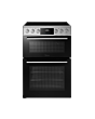 Midea MFO24EME4R118-SS 60cm Double Oven FS Cooker with Ceramic Hob - Stainless Steel - AA Rated