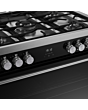 Belling RCA VISION SGL 90DF 90cm Dual Fuel Range Cooker - Black & Silver Steel