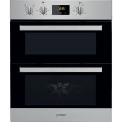 Indesit Aria IDU 6340 IX Electric Built-Under Oven - Stainless Steel and Black