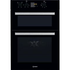 Indesit Aria IDD 6340 BL Electric Double Built-In Oven in Black