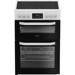 Hotpoint HDE6VDW 60cm Electric Cooker with Ceramic Hob - White