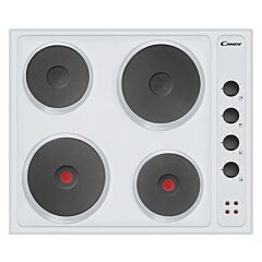 Candy CLE64W 60cm Solid Plate Hob