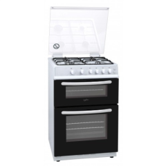 Statesman Nova 60cm Double Oven Gas Lidded Cooker - White
