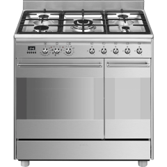 Smeg SCB92MX8 90cm Concert Dual Fuel Range Cooker - Stainless Steel
