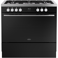 Belling RCA VISION SGL 90DF 90cm Dual Fuel Range Cooker - Black & Silver Steel