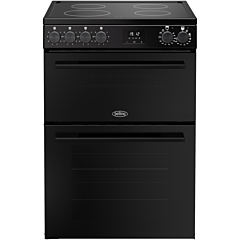 Belling FSA VISION 60Ei 60cm Electric Induction Cooker with Double Oven - Black