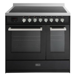 Tesla T90DCRCB Level 3 Professional 90cm Ceramic Range Cooker - Black