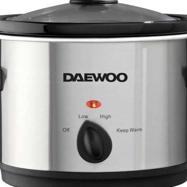 Daewoo SDA1363GE 1.5L Slow Cooker Stainless Steel