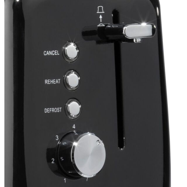 Daewoo SDA1583GE Kensington 2 Slice Toaster - Black