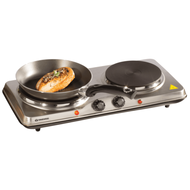 Daewoo SDA1732GE Double Stainless Steel Hot Plate