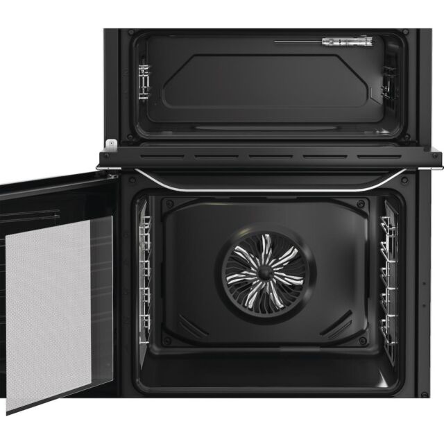 Hotpoint HDE6VDCASX Freestanding 50cm Electric Double Cooker - Inox