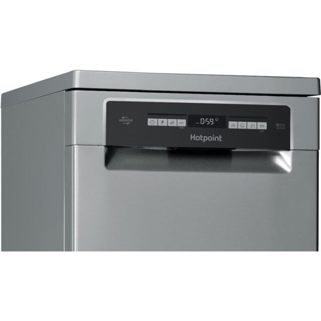 Hotpoint dishwasher: slim, inox