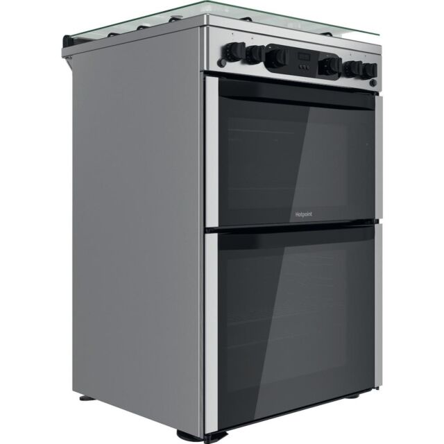 Hotpoint HDM67G0CCX/UK 60cm Double Gas Cooker - Inox