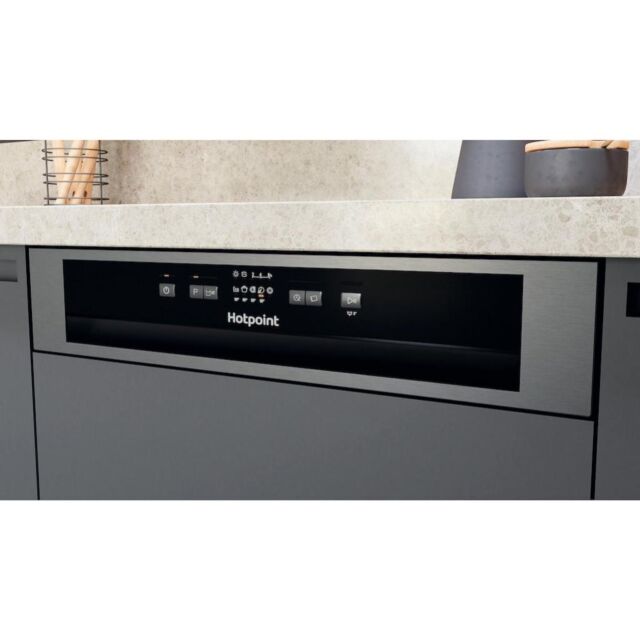 Hotpoint H3B L626 X UK Semi-Integrated Dishwasher - Inox