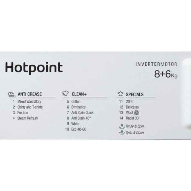 Hotpoint BIWDHG861485 Built-In Washer Dryer