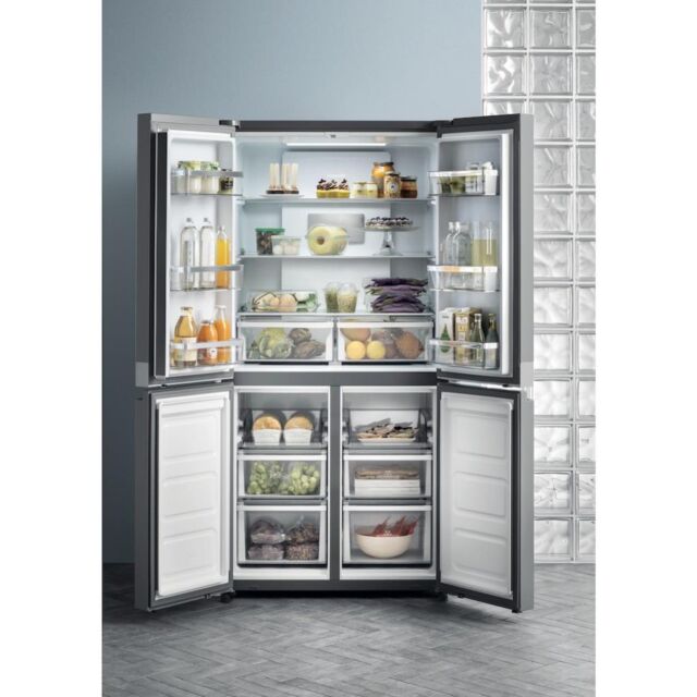 Hotpoint HQ9 B1L 1 Four Door Fridge Freezer - Stainless Steel