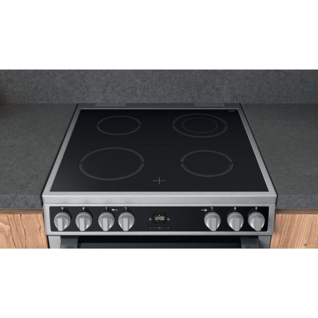 Hotpoint HDT67V9H2CX/UK Double 60cm Electric Cooker - Inox