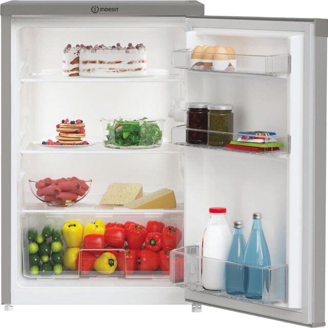 Indesit I55R1 112S UK Freestanding Undercounter Fridge - Silver