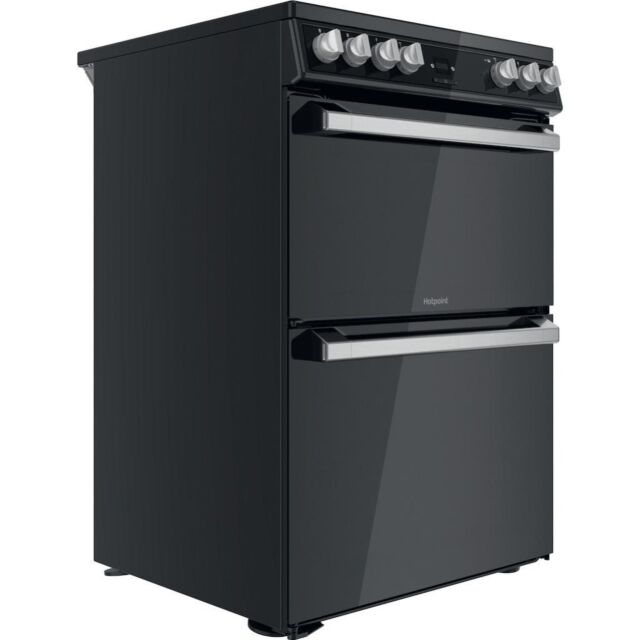 Hotpoint HDT67V9H2CB/UK Ceramic Double Cooker - Black