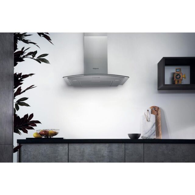 Hotpoint PHGC6.4 FLMX 60cm Chimney Cooker Hood - Stainless Steel