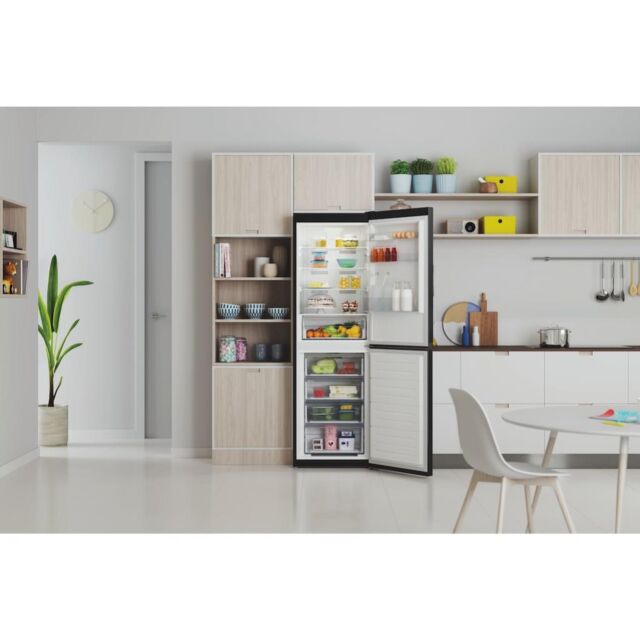 Indesit INFC850TI1K1 Freestanding Fridge Freezer - Black