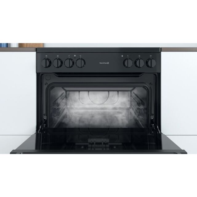 Indesit ID67V9KMB/UK Double Cooker - Black
