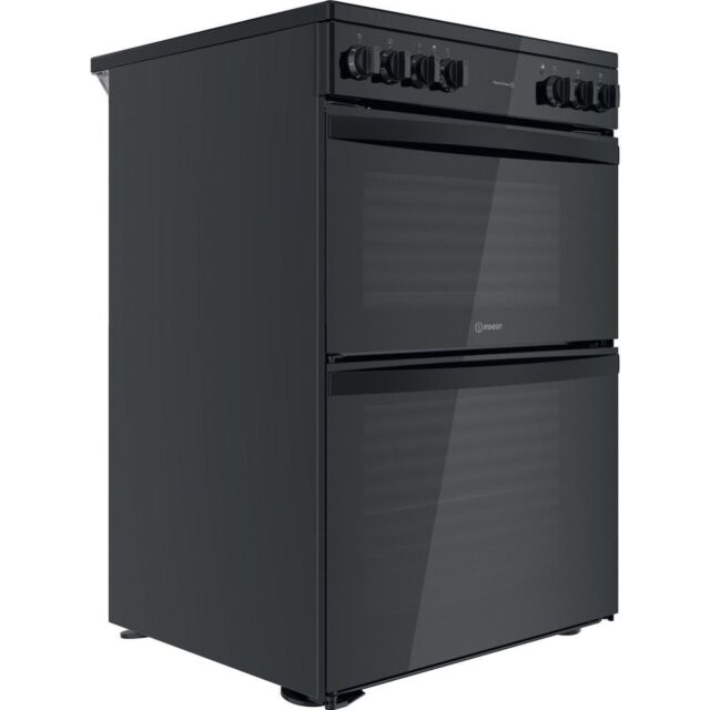Indesit ID67V9KMB/UK Double Cooker - Black