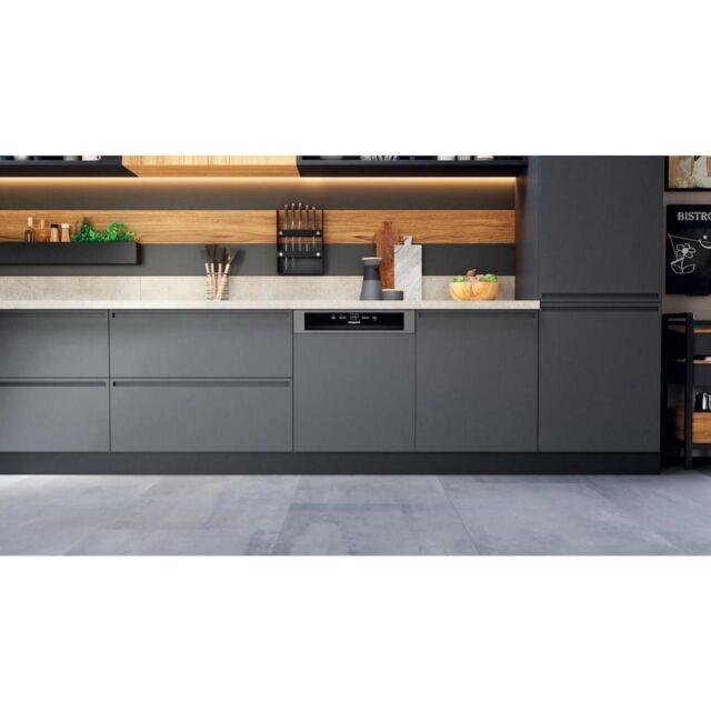 Hotpoint H3B L626 X UK Semi-Integrated Dishwasher - Inox