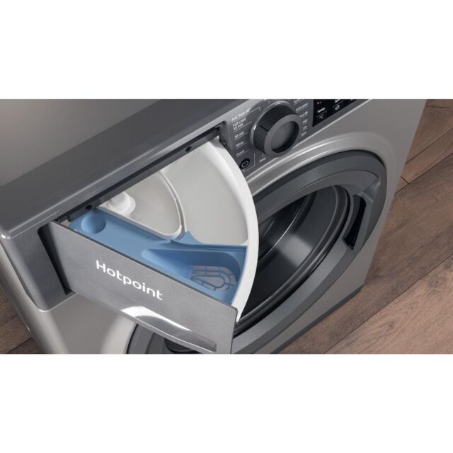 Hotpoint NSWM 1046 GG UK Anti-Stain 10kg 1400rpm Washing Machine - Graphite