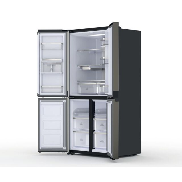 Hotpoint HQ9 U1BL UK Active 4 Door Fridge Freezer - Black Stainless