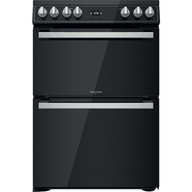 Hotpoint HDT67V9H2CB/UK Ceramic Double Cooker - Black