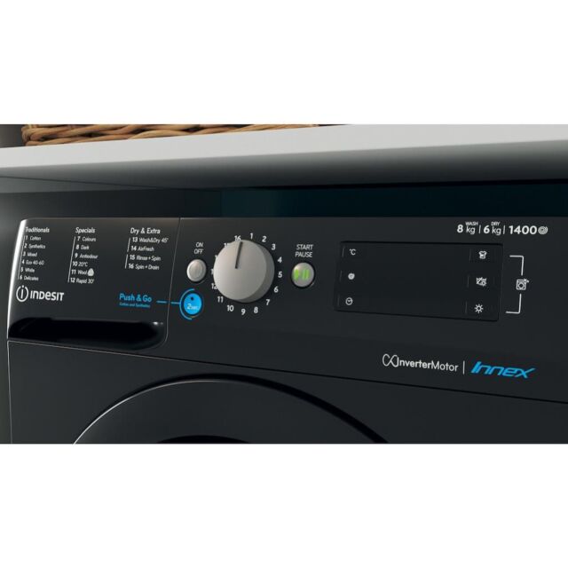Indesit BDE 861483X K UK N Washer Dryer - Black