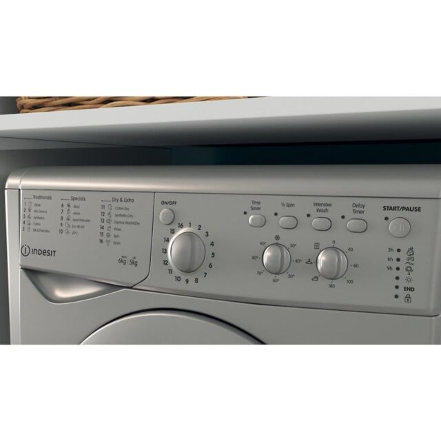 Indesit IWDC 65125 S UK N Ecotime Washer Dryer - Silver