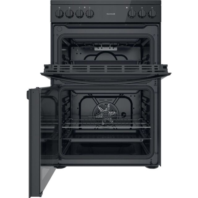 Indesit ID67V9KMB/UK Double Cooker - Black