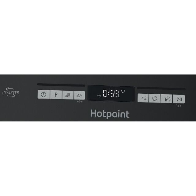 Hotpoint dishwasher: slim, inox