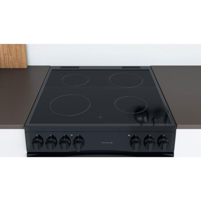 Indesit ID67V9KMB/UK Double Cooker - Black