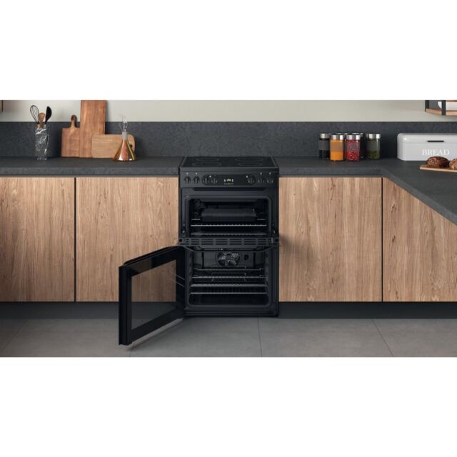 Hotpoint HDM67V92HCB/UK Double Cooker - Black