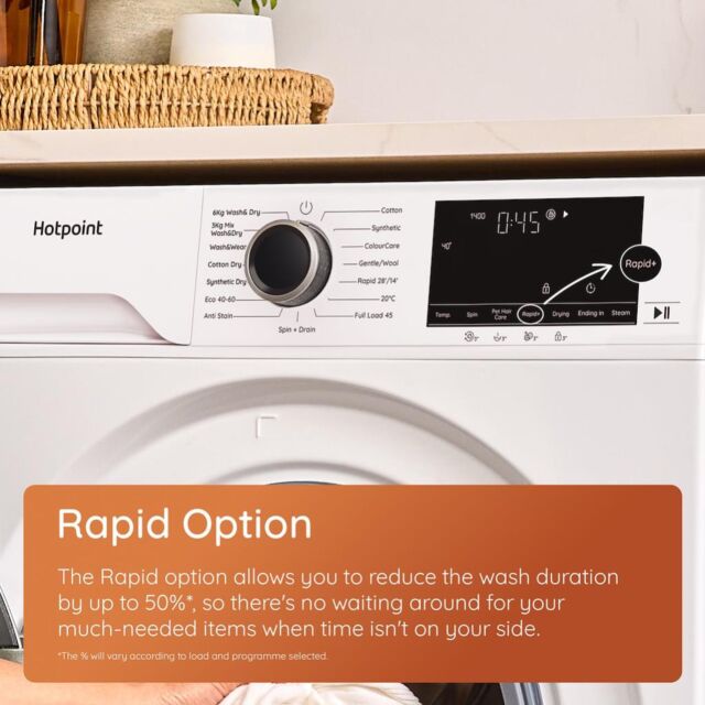 Hotpoint HBD8680ANTISTAINUK 8+6kg AntiStain Freestanding Washer Dryer