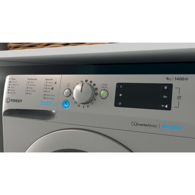 Indesit BWE91496XSUKN 9kg Washing Machine - Silver