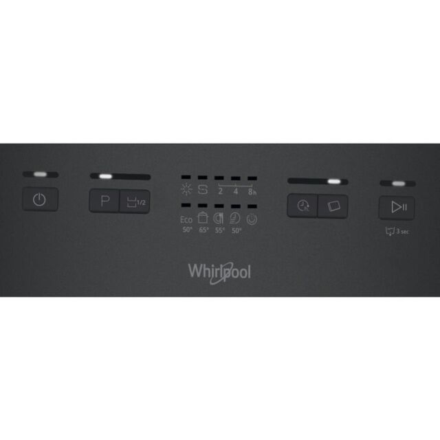 Whirlpool Dishwasher: in Stainless Steel, Slimline - WSFE 2B19 X UK