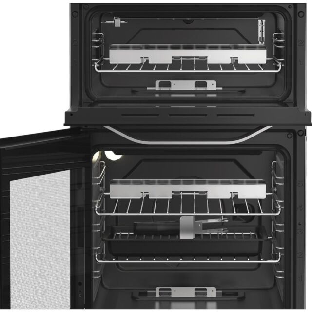 Hotpoint HDG5GCX Freestanding 50cm Gas Double Cooker - Inox