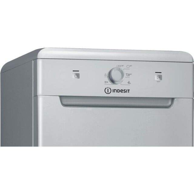 Indesit DF9E 1B10 S UK Slimline Freestanding Dishwasher - Silver