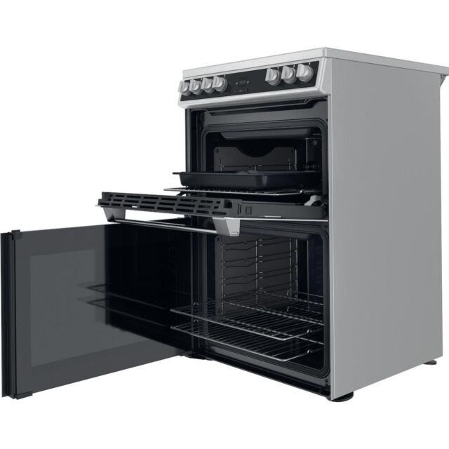 Hotpoint HDT67V9H2CX/UK Double 60cm Electric Cooker - Inox