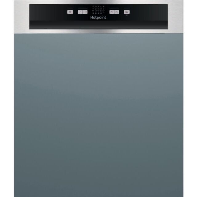 Hotpoint semi integrated dishwasher: full size, inox