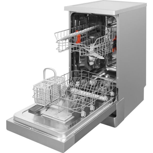 Hotpoint dishwasher: slim, silver
