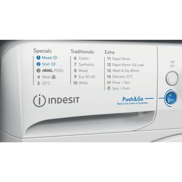 Indesit BDE 107436 WV UK Freestanding 10+7kg Washer Dryer - White