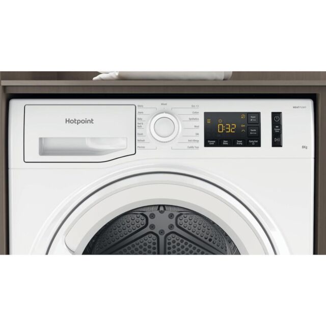 Hotpoint Crease Care Heat Pump Tumble Dryer - White - 8kg - A++ Rated - NT M11 82 UK