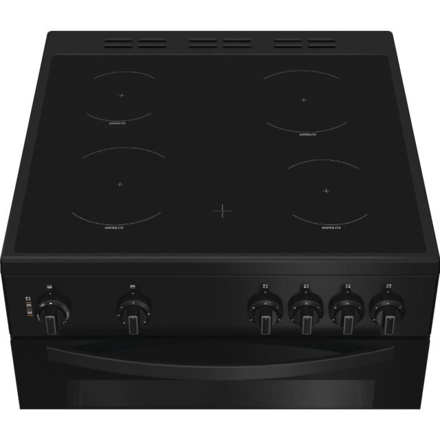 Indesit ITE6VMB Freestanding 60cm Electric Cooker with Ceramic Hob