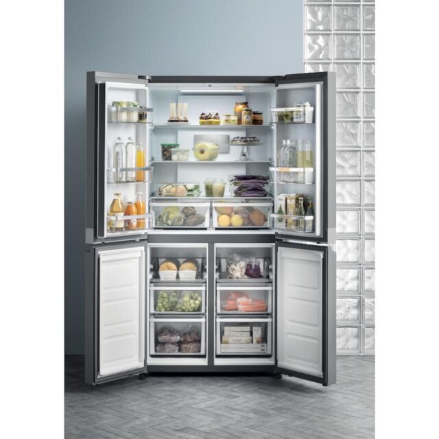 Hotpoint HQ9 B1L 1 Four Door Fridge Freezer - Stainless Steel