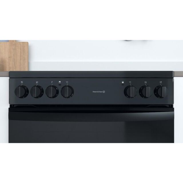 Indesit ID67V9KMB/UK Double Cooker - Black